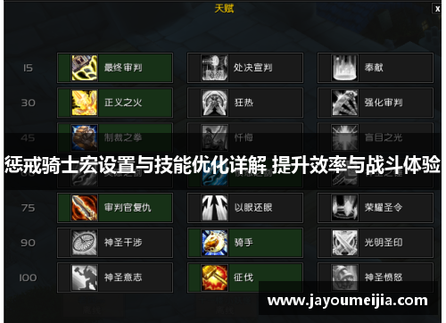 惩戒骑士宏设置与技能优化详解 提升效率与战斗体验